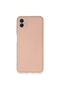 Samsung Galaxy A04 Kılıf Nano içi Kadife Silikon - Pudra