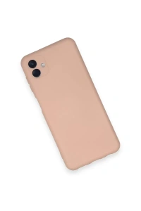 Samsung Galaxy A04 Kılıf Nano içi Kadife Silikon - Pudra