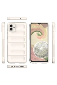 Samsung Galaxy A04 Kılıf Optimum Silikon - Krem