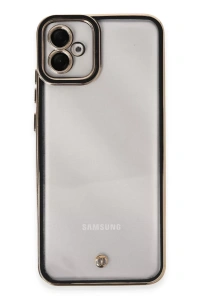 Samsung Galaxy A04E Kılıf Liva Lens Silikon - Siyah