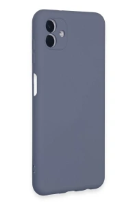 Samsung Galaxy A04E Kılıf Nano içi Kadife Silikon - Gri