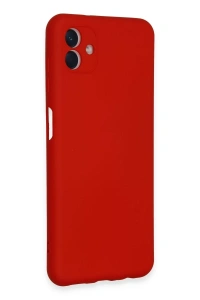 Samsung Galaxy A04E Kılıf Nano içi Kadife Silikon - Kırmızı
