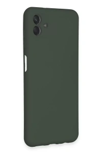 Samsung Galaxy A04E Kılıf Nano içi Kadife Silikon - Koyu Yeşil