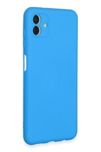 Samsung Galaxy A04E Kılıf Nano içi Kadife Silikon - Mavi