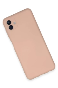 Samsung Galaxy A04E Kılıf Nano içi Kadife Silikon - Pudra