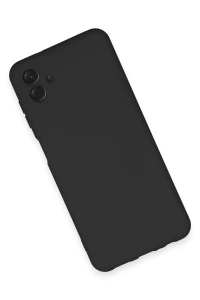 Samsung Galaxy A04E Kılıf Nano içi Kadife Silikon - Siyah