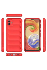 Samsung Galaxy A04E Kılıf Optimum Silikon - Kırmızı