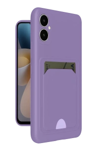 Samsung Galaxy A05 Kelvin Kartvizitli Silikon - Lila