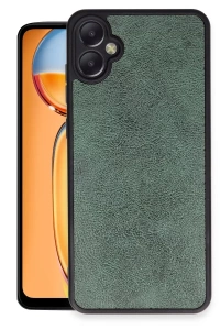 Samsung Galaxy A05 Kılıf Aras Deri Kapak - Koyu Yeşil