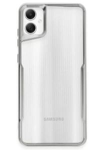Samsung Galaxy A05 Kılıf Boyi Silikon Kapak - Gümüş