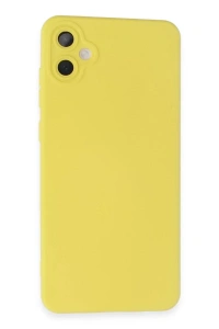 Samsung Galaxy A05 Kılıf Nano içi Kadife Silikon - Sarı