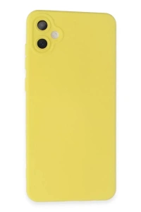 Samsung Galaxy A05 Kılıf Nano içi Kadife Silikon - Sarı