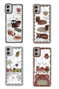 Samsung Galaxy A05 Kılıf Sweet Desenli Silikon Kapak - Açık Mavi