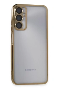Samsung Galaxy A05S Kılıf Lensli Silikon - Gold