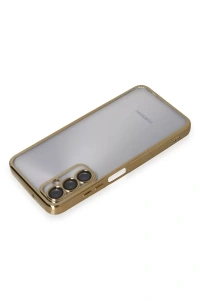 Samsung Galaxy A05S Kılıf Lensli Silikon - Gold