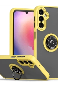 Samsung Galaxy A05S Kılıf Montreal Yüzüklü Silikon Kapak - Sarı