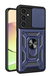 Samsung Galaxy A05S Kılıf Pars Lens Yüzüklü Silikon - Lacivert