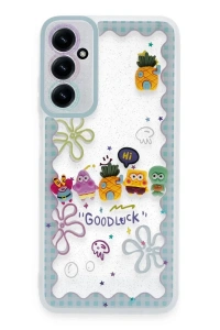 Samsung Galaxy A05S Kılıf Sweet Desenli Silikon Kapak - Açık Mavi