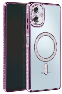 Samsung Galaxy A06 Joke Simli Magneticsafe Kılıf - Derin Mor