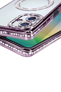 Samsung Galaxy A06 Joke Simli Magneticsafe Kılıf - Derin Mor