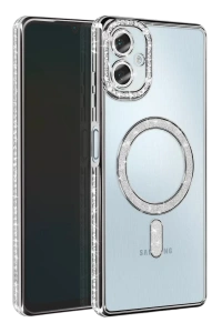 Samsung Galaxy A06 Joke Simli Magneticsafe Kılıf - Gümüş