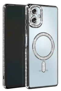 Samsung Galaxy A06 Joke Simli Magneticsafe Kılıf - Siyah
