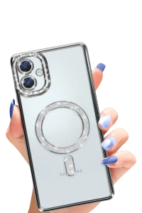 Samsung Galaxy A06 Joke Simli Magneticsafe Kılıf - Siyah