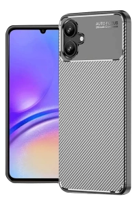 Samsung Galaxy A06 Kılıf Auto Focus Karbon Kapak - Gri