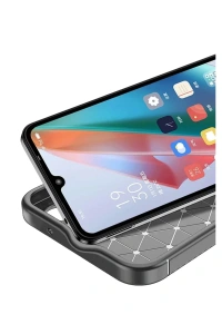 Samsung Galaxy A06 Kılıf Auto Focus Karbon Kapak - Gri