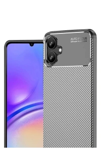 Samsung Galaxy A06 Kılıf Auto Focus Karbon Kapak - Gri