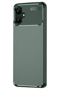 Samsung Galaxy A06 Kılıf Auto Focus Karbon Kapak - Koyu Yeşil