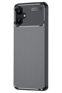 Samsung Galaxy A06 Kılıf Auto Focus Karbon Kapak - Siyah