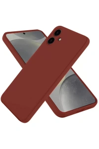 Samsung Galaxy A06 Kılıf First Silikon - Bordo
