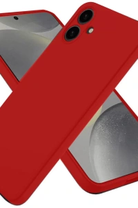 Samsung Galaxy A06 Kılıf First Silikon - Kırmızı