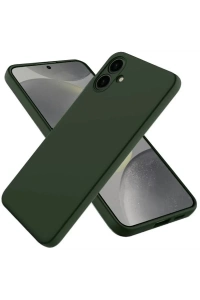 Samsung Galaxy A06 Kılıf First Silikon - Koyu Yeşil
