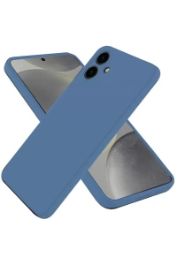 Samsung Galaxy A06 Kılıf First Silikon - Mavi
