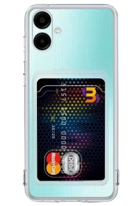 Samsung Galaxy A06 Kılıf Kart Şeffaf Silikon - Şeffaf