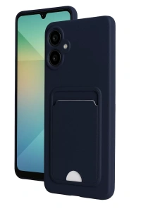 Samsung Galaxy A06 Kılıf Kelvin Kartvizitli Silikon - Lacivert