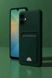 Samsung Galaxy A06 Kılıf Kelvin Kartvizitli Silikon - Mavi