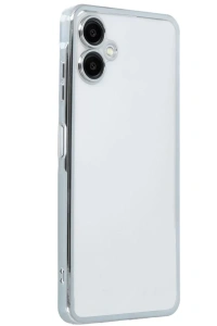 Samsung Galaxy A06 Kılıf Lensli Silikon - Gümüş