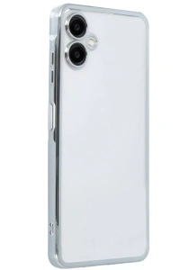 Samsung Galaxy A06 Kılıf Lensli Silikon - Gümüş