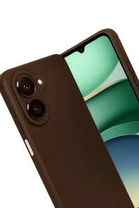 Samsung Galaxy A07 4G Auto Focus Karbon Kapak - Kahverengi