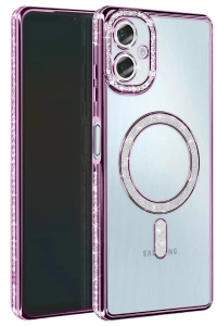Samsung Galaxy A07 4G Joke Simli Magneticsafe Kılıf - Derin Mor