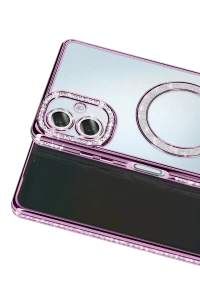 Samsung Galaxy A07 4G Joke Simli Magneticsafe Kılıf - Derin Mor