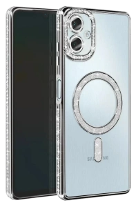 Samsung Galaxy A07 4G Joke Simli Magneticsafe Kılıf - Gümüş