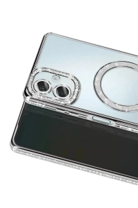 Samsung Galaxy A07 4G Joke Simli Magneticsafe Kılıf - Gümüş