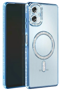 Samsung Galaxy A07 4G Joke Simli Magneticsafe Kılıf - Mavi