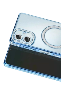 Samsung Galaxy A07 4G Joke Simli Magneticsafe Kılıf - Mavi