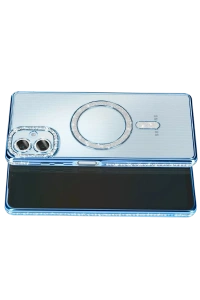Samsung Galaxy A07 4G Joke Simli Magneticsafe Kılıf - Mavi
