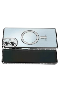 Samsung Galaxy A07 4G Joke Simli Magneticsafe Kılıf - Siyah
